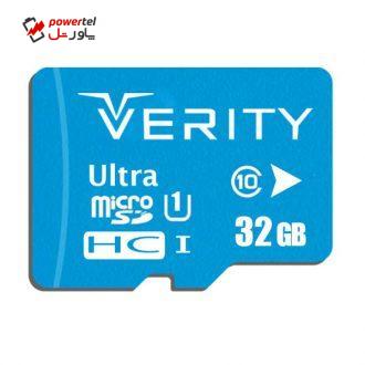 کارت حافظه microSDHC وریتی مدل Ultra کلاس 10 استاندارد UHS-I U1 سرعت 65MBps ظرفیت 32 گیگابایت کارت حافظه microSDHC وریتی مدل Ultra کلاس 10 استاندارد UHS-I U1 سرعت 65MBps ظرفیت 32 گیگابایت