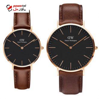 ست ساعت مچی عقربه ای زنانه و مردانه دنیل ولینگتون کد DW75