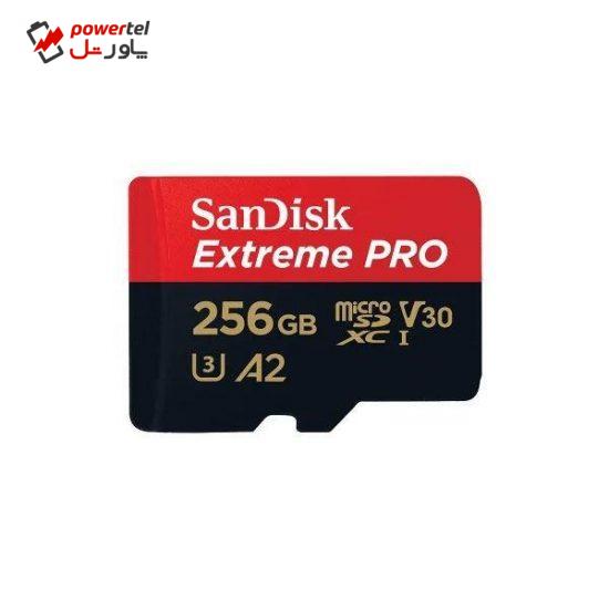 کارت حافظه microSDXC  مدل Extreme PRO کلاس A2 استاندارد UHS-I U3 سرعت 170MBs ظرفیت 256 گیگابایت