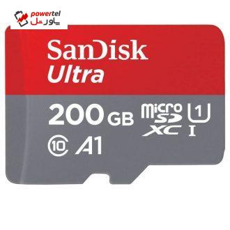 کارت حافظه microSDXC سن دیسک مدل A1 کلاس 10 استاندارد UHS-I U1سرعت 100MBps ظرفیت 200 گیگابایت کارت حافظه microSDXC سن دیسک مدل A1 کلاس 10 استاندارد UHS-I U1سرعت 100MBps ظرفیت 200 گیگابایت