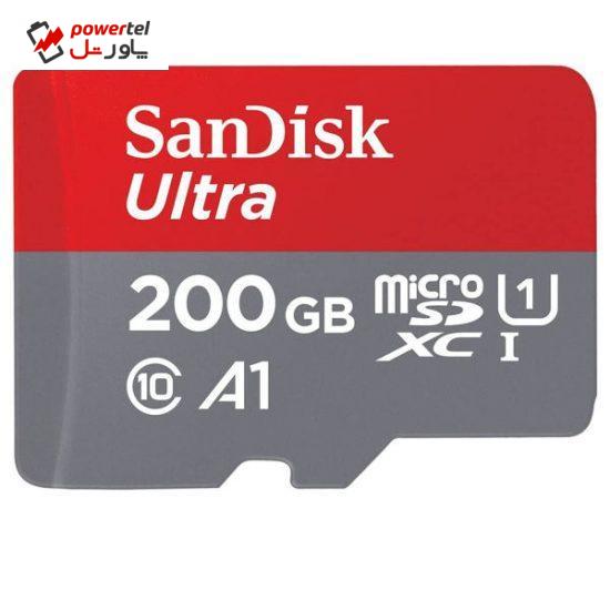 کارت حافظه‌ microSDXC سن دیسک مدل A1 کلاس 10 استاندارد UHS-I U1سرعت 100MBps ظرفیت 200 گیگابایت