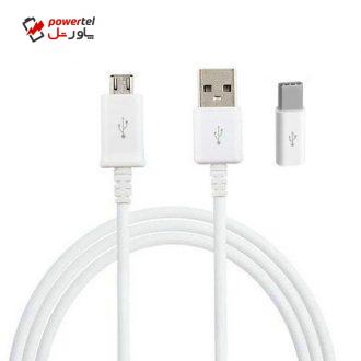 کابل تبدیل USB به microUSB مدل ECB-DU4EWE طول 1.5 متر به همراه مبدل OTG USB-C کابل تبدیل USB به microUSB مدل ECB-DU4EWE طول 1.5 متر به همراه مبدل OTG USB-C