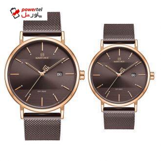 ست ساعت مچی عقربه ای زنانه و مردانه نیوی فورس کد nf3008g-b