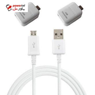 کابل تبدیل USB به microUSB مدل EP-DG925UWE طول 1.2 متر به همراه 2 عدد مبدل OTG microUSB