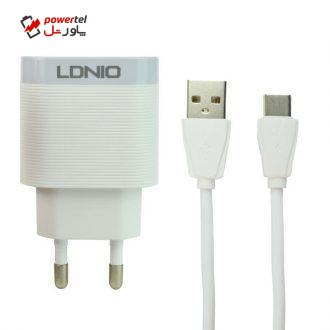 شارژر دیواری الدینیو مدل A303Q به همراه کابل تبدیل USB-C شارژر دیواری الدینیو مدل A303Q به همراه کابل تبدیل USB-C