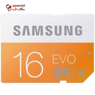 کارت حافظه SDHC سامسونگ مدل Evo کلاس 10 استاندارد UHS-I U1 سرعت 48MBps ظرفیت 16 گیگابایت