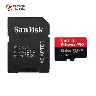 کارت حافظه microSDXC مدل Extreme PRO کلاس A2 استاندارد UHS-I U3 سرعت 170MBPs ظرفیت 128 گیگابایت