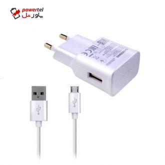 شارژر دیواری مدل ETA-U90EWE به همراه کابل تبدیل microUSB شارژر دیواری مدل ETA-U90EWE به همراه کابل تبدیل microUSB