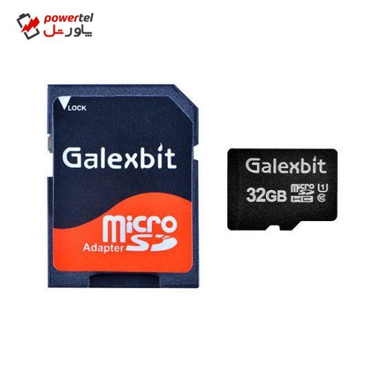 کارت حافظه microSDHC گلکسبیت مدل 333X کلاس 10 استاندارد UHS-I سرعت 50MBps ظرفیت 32 گیگابایت به همراه آداپتور sd