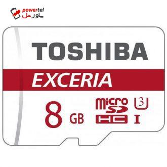 کارت حافظه microSDHC توشیبا مدل M301 کلاس 10 استاندارد UHS-I U3 سرعت 48MBps ظرفیت 8 گیگابایت کارت حافظه microSDHC توشیبا مدل M301 کلاس 10 استاندارد UHS-I U3 سرعت 48MBps ظرفیت 8 گیگابایت