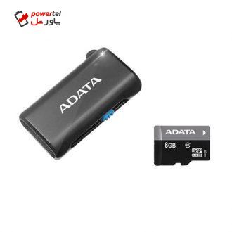 کارت حافظه microSDHC ای دیتا مدل Premier کلاس 10 استاندارد UHS-I U1 همراه با میکرو ریدر ظرفیت 8 گیگابایت کارت حافظه microSDHC ای دیتا مدل Premier کلاس 10 استاندارد UHS-I U1 همراه با میکرو ریدر ظرفیت 8 گیگابایت