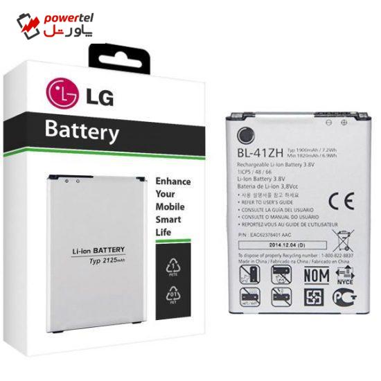 باتری موبایل ال جی مدل BL-41ZH با ظرفیت 1900mAh مناسب برای گوشی موبایل ال جی Leon