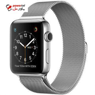 ساعت هوشمند اپل واچ سری 2 مدل 42mm Stainless Steel Case with Milanese Loop