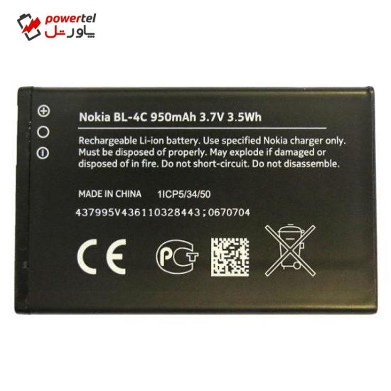 باتری موبایل مدل BL-4C ظرفیت 950 میلی آمپر ساعت مناسب برای گوشی نوکیا X2 بسته ۱۰ عددی