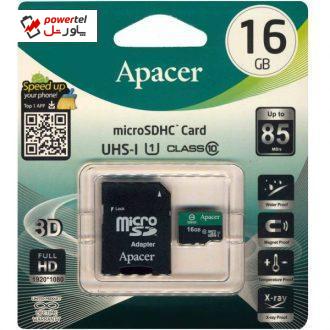 کارت حافظه اپیسر مدل Color Ultra High Speed کلاس 10 استاندارد UHS-I U1 سرعت 85MBps همراه با آداپتور SD ظرفیت 16 گیگابایت