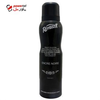 اسپری خوشبو کننده بدن مردانه رینو زیت مدل ENCRE NOIRE حجم 150 میلی لیتر