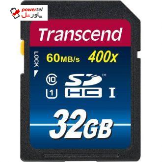 کارت حافظه‌ SDHC ترنسند مدل Premium کلاس 10 استاندارد UHS-I U1 سرعت 60MBps 400X ظرفیت 32 گیگابایت