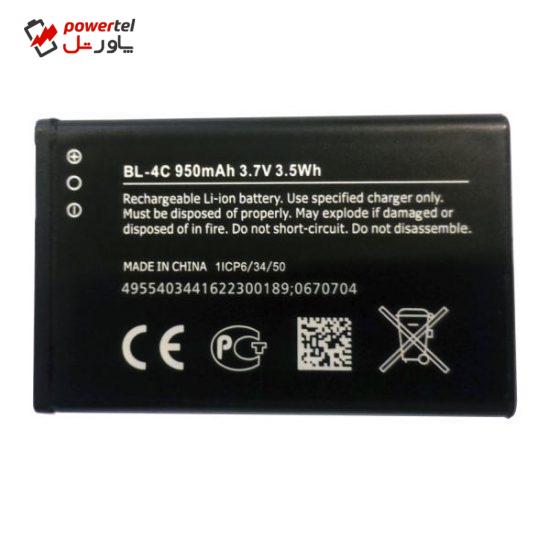باتری موبایل مدل BL-4C ظرفیت ۹۵۰ میلی آمپر ساعت مناسب برای گوشی موبایل نوکیا  1202