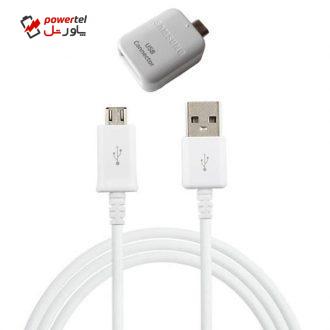 کابل تبدیل USB به microUSB مدل ECB-DU4EWE طول 1.5 متر به همراه مبدل OTG microUSB کابل تبدیل USB به microUSB مدل ECB-DU4EWE طول 1.5 متر به همراه مبدل OTG microUSB