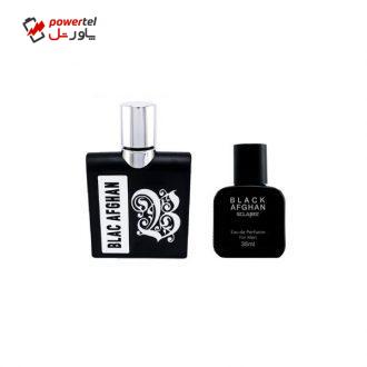 ادوپرفیوم مردانه اسکلاره مدل Blac Afghan حجم 100 میلی لیتر به همراه ادو پرفیوم مردانه اسکلاره مدل Black Afghan حجم 35 میلی لیتر
