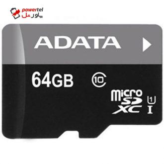 کارت حافظه microSDXC ای دیتا مدل Premier کلاس 10 استاندارد UHS-I U1 سرعت 50MBps ظرفیت – 64 گیگابایت کارت حافظه microSDXC ای دیتا مدل Premier کلاس 10 استاندارد UHS-I U1 سرعت 50MBps ظرفیت – 64 گیگابایت