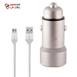 شارژر فندکی رنون مدل RN 181 به همراه کابل تبدیل microUSB شارژر فندکی رنون مدل RN 181 به همراه کابل تبدیل microUSB