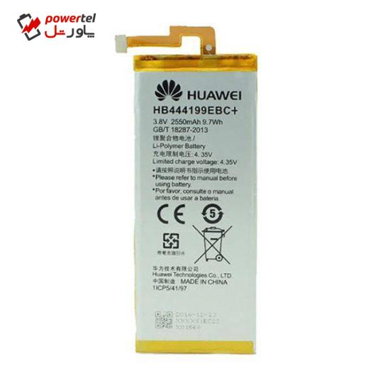 باتری موبایل مدل HB444199EBC+ ظرفیت 2550 میلی آمپر ساعت مناسب برای گوشی موبایل آنر 4C