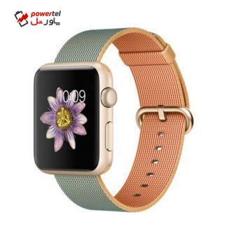 ساعت هوشمند اپل واچ سری 1 مدل 42mm Gold Aluminum Case With Gold/Royal Blue Nylon Band
