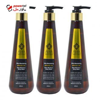 شامپو بدن آدرا مدل Argan حجم 250 میلی لیتر مجموعه 3 عددی