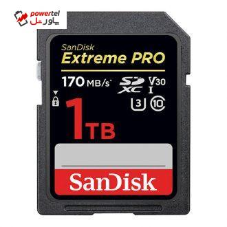کارت حافظه SDXC سن دیسک مدل Extreme Pro V30 کلاس 10 استاندارد UHS-I U3 سرعت 170mbps ظرفیت 1 ترابایت