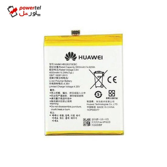 باتری موبایل مدل HB526379EBC ظرفیت 4000 میلی آمپر ساعت مناسب برای گوشی موبایل هوآوی Y6 Pro