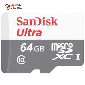 کارت حافظه microSDXC سن دیسک مدل Ultra کلاس 10 استاندارد UHS-I U1 سرعت 100MBps  ظرفیت 64 گیگابایت