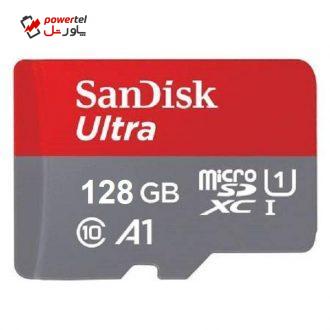 کارت حافظه microSDXC سن دیسک مدل Ultra A1 کلاس 10 استاندارد UHS-I سرعت 120MBps ظرفیت 128 گیگابایت