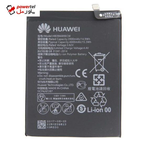 باتری موبایل مدل HB396689ECW ظرفیت 4000 میلی آمپر ساعت مناسب برای گوشی موبایل آنر 8C