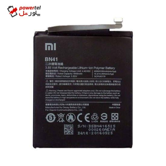 باتری موبایل مدل BN41 ظرفیت 4000 میلی آمپر ساعت مناسب برای گوشی موبایل شیائومی Redmi Note 4