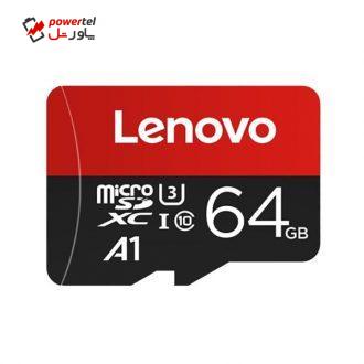 کارت حافظه microSDXC لنوو مدل A1 کلاس 10 استاندارد U3 سرعت 100MBps ظرفیت 64 گیگابایت کارت حافظه microSDXC لنوو مدل A1 کلاس 10 استاندارد U3 سرعت 100MBps ظرفیت 64 گیگابایت
