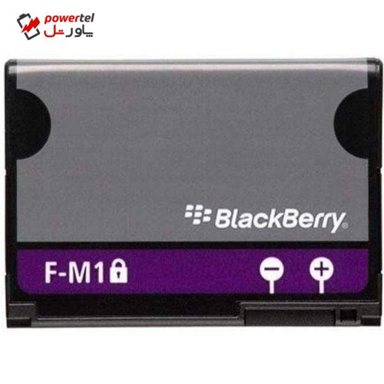 باتری موبایل مدل fm1 ظرفیت 1150 میلی آمپر ساعت مناسب برای گوشی موبایل بلک بری 9100/9105/9670