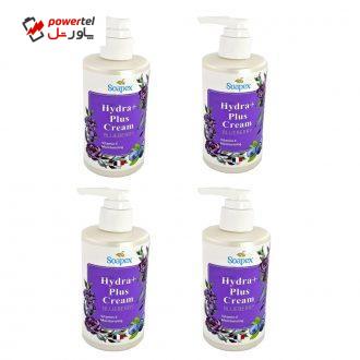 کرم آبرسان سوپکس مدل BLUEBERRY حجم 250 میلی لیتر مجموعه 4 عددی