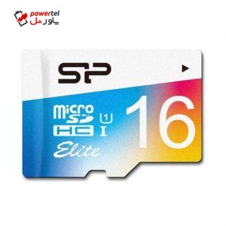 کارت حافظه microSDHC سیلیکون پاور مدل Color Elite کلاس 10 استاندارد UHC-I U1 سرعت 85MBps ظرفیت 16 گیگابایت