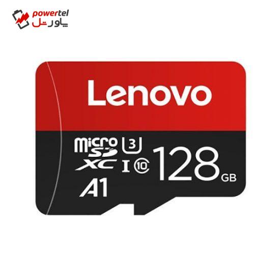 کارت حافظه microSDXC لنوو مدل A1 کلاس 10 استاندارد U3 سرعت 100MBps ظرفیت 128 گیگابایت