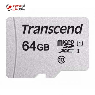 کارت حافظه microSDHC ترنسند مدل 300S کلاس 10 استاندارد UHS-I U1 سرعت 95MBps ظرفیت 64 گیگابایت کارت حافظه microSDHC ترنسند مدل 300S کلاس 10 استاندارد UHS-I U1 سرعت 95MBps ظرفیت 64 گیگابایت