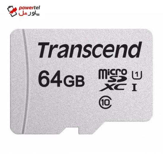 کارت حافظه microSDHC ترنسند مدل 300S کلاس 10 استاندارد UHS-I U1 سرعت 95MBps ظرفیت 64 گیگابایت