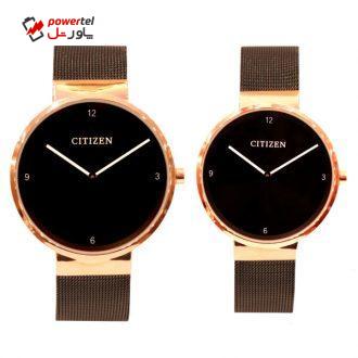 ست ساعت مچی عقربه ای زنانه و مردانه سیتی زن مدل CT RG3368 ست ساعت مچی عقربه ای زنانه و مردانه سیتی زن مدل CT RG3368