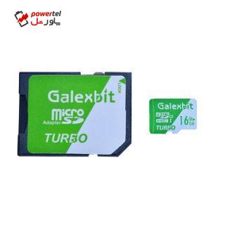 کارت حافظه microSDHC گلکسبیت مدل Turbo کلاس 10 استاندارد UHS-I سرعت 70MBps ظرفیت 16 گیگابایت به همراه آداپتور SD