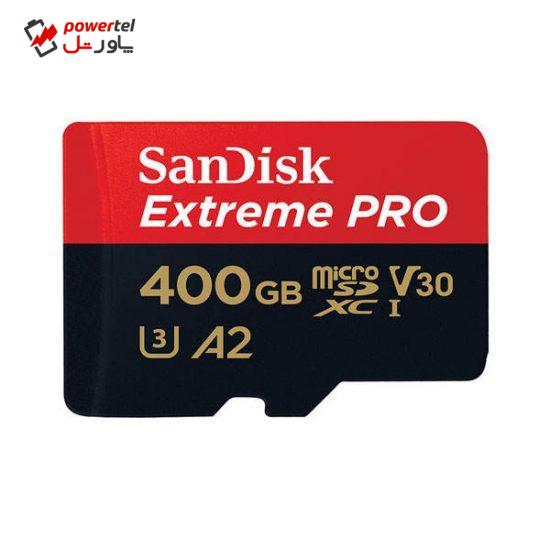 کارت حافظه microSDXC سن دیسک مدل Extreme PRO کلاس A2 استاندارد UHS-I U3 سرعت 170MBs ظرفیت 400 گیگابایت