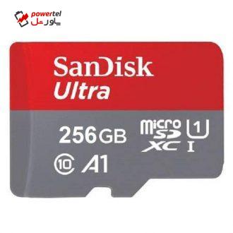 کارت حافظه microSDXC سن دیسک مدل Ultra A1 کلاس 10 استاندارد UHS-I سرعت 120MBps ظرفیت 256 گیگابایت
