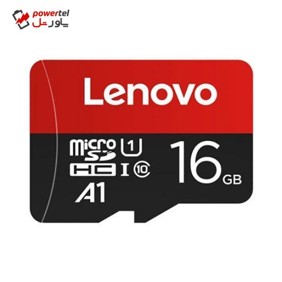 کارت حافظه microSDHC لنوو مدل A1 کلاس 10 استاندارد U1 سرعت 85MBps ظرفیت 16 گیگابایت