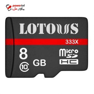 کارت حافظه microSDHC لوتوس مدل Color Elite کلاس 10 استاندارد UHS-I U1 سرعت 90MBps ظرفیت 8 گیگابایت