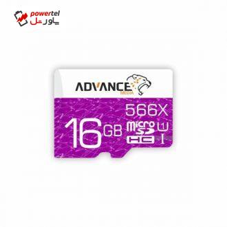 کارت حافظه microSDHC ادونس مدل 566X کلاس 10 استاندارد UHS-I U1 سرعت 85MBps ظرفیت 16گیگابایت