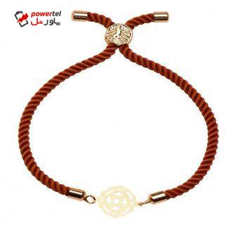 دستبند طلا 18 عیار زنانه کرابو طرح نقش اسلیمی مدل kr100111